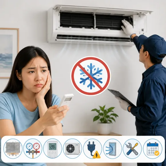 Điều Hòa Không Lạnh? 8 Nguyên Nhân Phổ Biến Và Cách Khắc Phục Hiệu Quả Tại Nhà