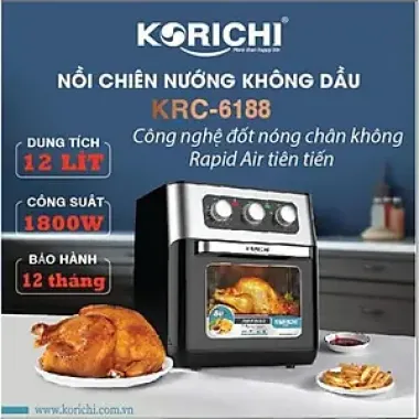 Nồi chiên không dầu KORICHI KRC-6188