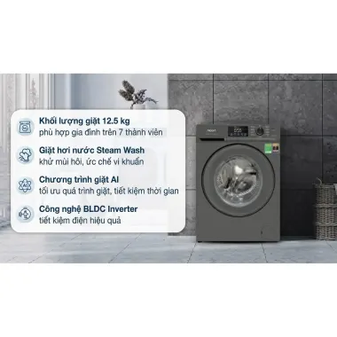 Máy giặt Casper Inverter 12.5 kg WF-D125VGR1
