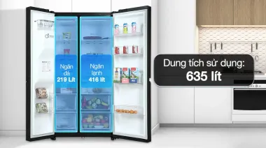 Tủ lạnh LG Inverter 635 lít Side By Side GR-D257WB