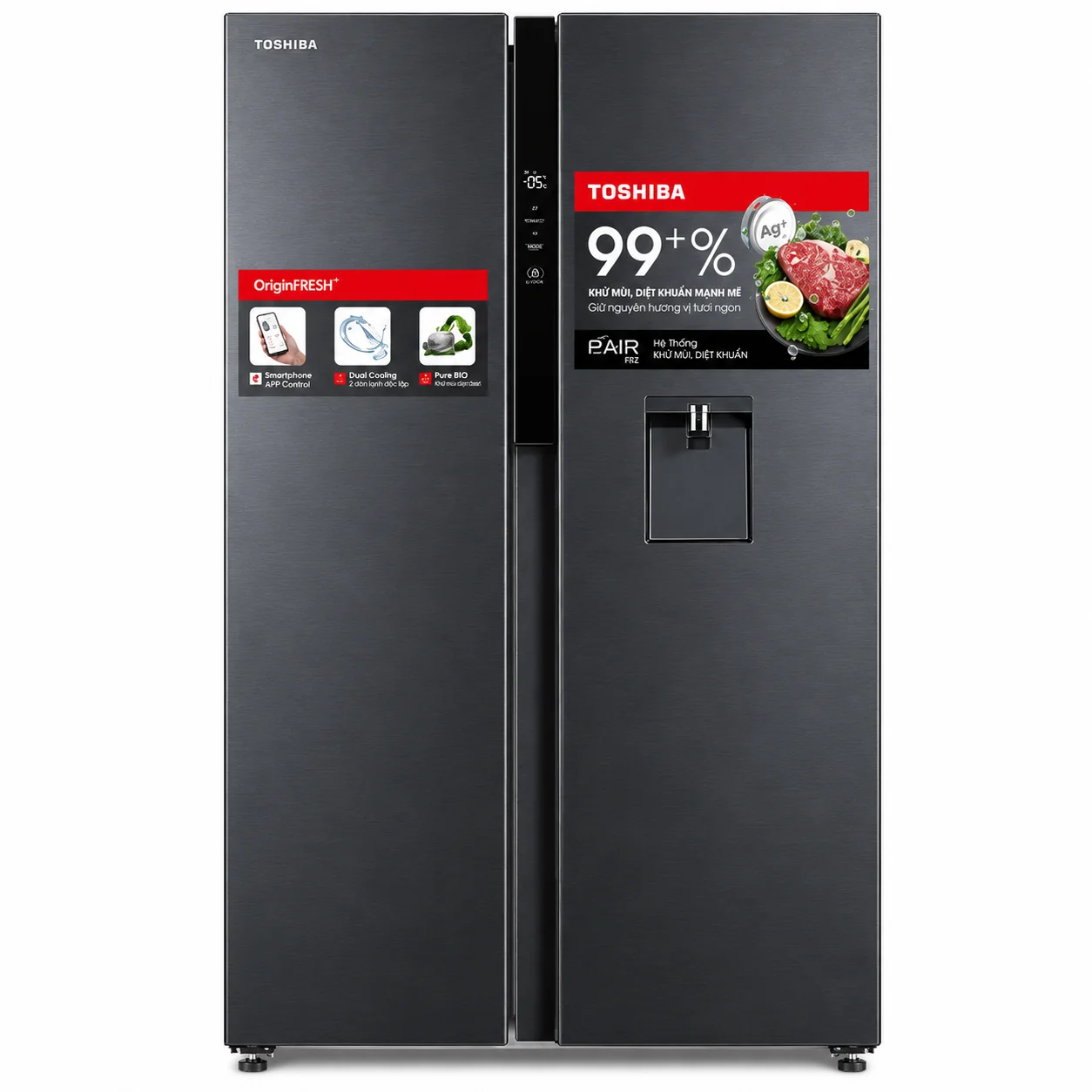 Tủ lạnh Toshiba Inverter 596 Lít GR-RS775WI-PMV(06)-MG